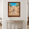 Printable Christian wall art with John 14:2 :‘In My Father’s house are many mansions’ reminder of eternal peace and hope