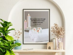 Beautiful Made Clean faith inspired wall art printable
